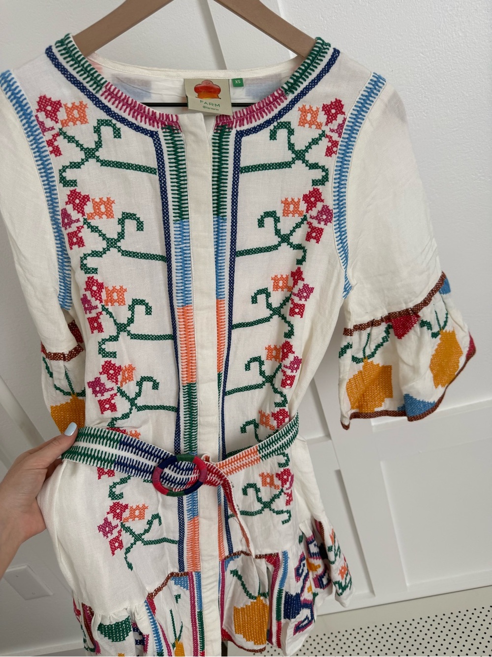Farm Rio Jimena Embroidered Mini Dress - Picture 3 of 5